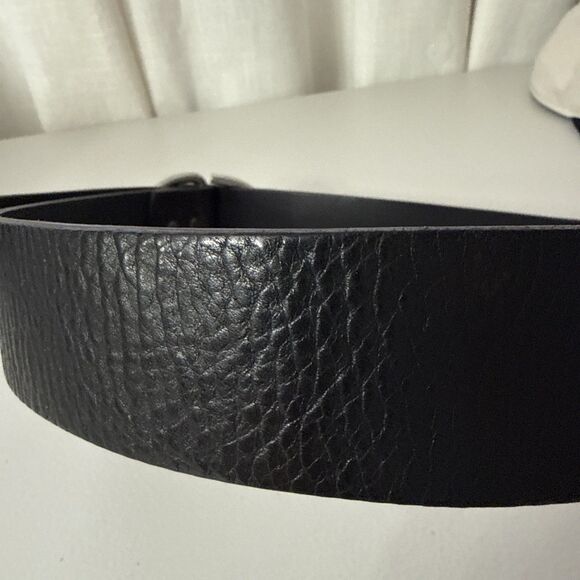 J. Crew Black Leather Slip Belt Women’s Size Small Made in England Vintage - Picture 6 of 13